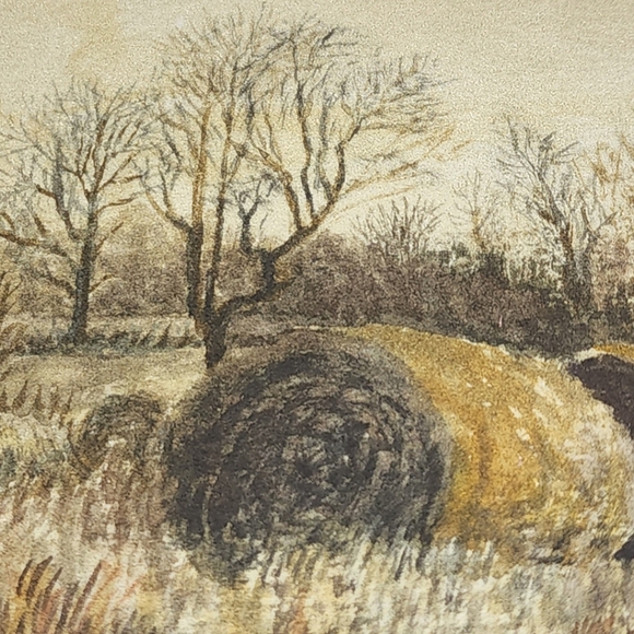 1992 Artist Signed "Well, We May Need It Next Winter" Artwork 12.5"X10.75"X0.625 - Picture 3 of 11